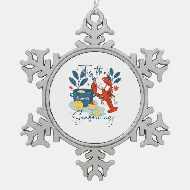 Ornement Flocon De Neige Tis The Season Christmas Quote (Devant)