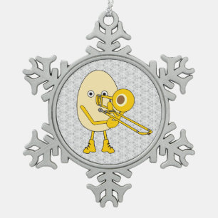 Ornement Flocon De Neige Trombone Egghead