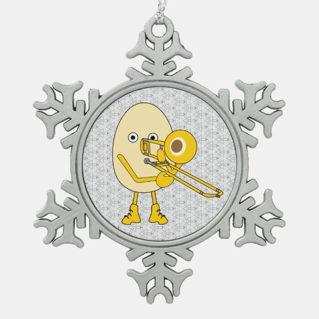Ornement Flocon De Neige Trombone Egghead (Devant)