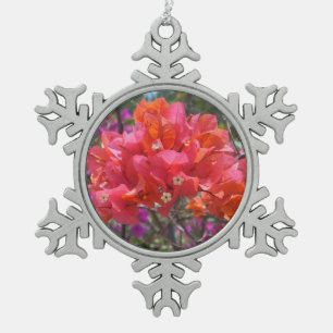 Ornement Flocon De Neige Tropical Pink Bougainvillea Island Floral