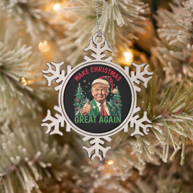 Ornement Flocon De Neige Trump, Noël, Trump, Noël (Arbre)