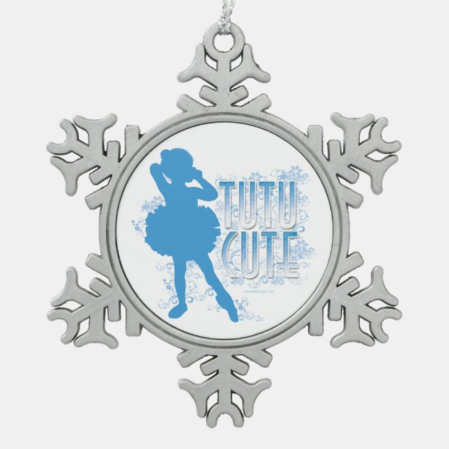Ornement Flocon De Neige Tutu Cute (bleu) (Devant)