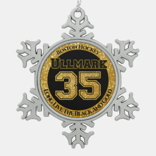 Ornement Flocon De Neige Ullmark de hockey de Boston 35
