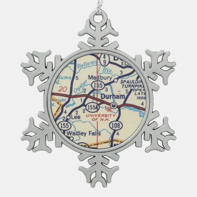 Ornement Flocon De Neige Université Du New Hampshire (Devant)