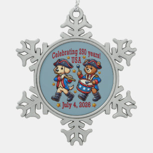 Ornement Flocon De Neige USA 250th Anniversary Souvenir - Patriotique
