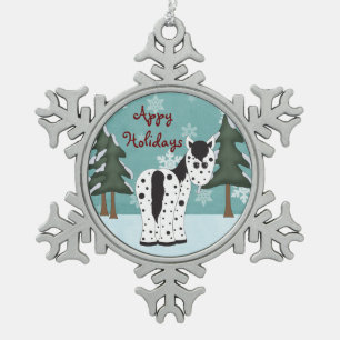 Ornement Flocon De Neige Vacances Cute Appy Leopard Appaloosa Horse