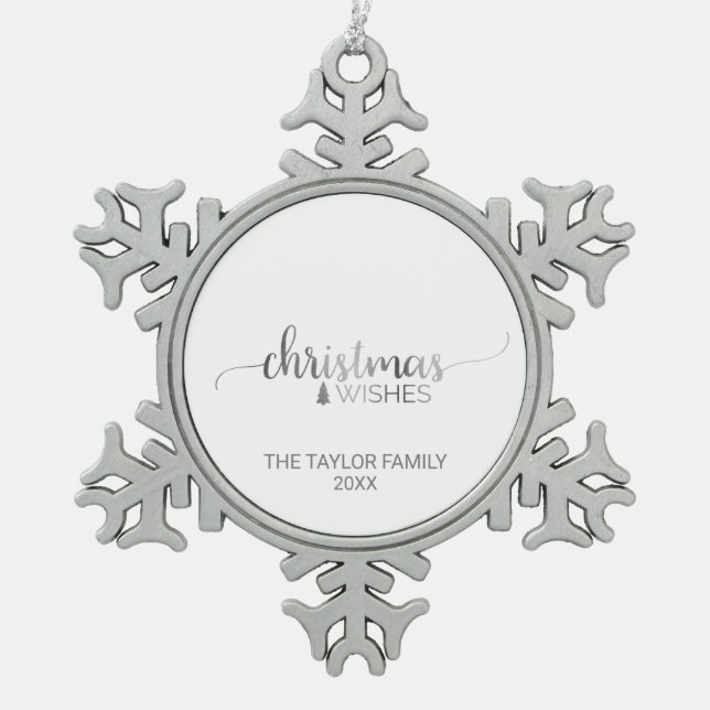 Ornement Flocon De Neige Vacances Silver (Devant)