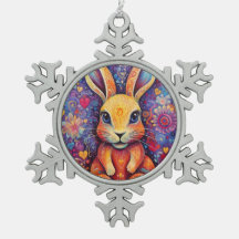 Valentine Bunny Flowers coeur violet