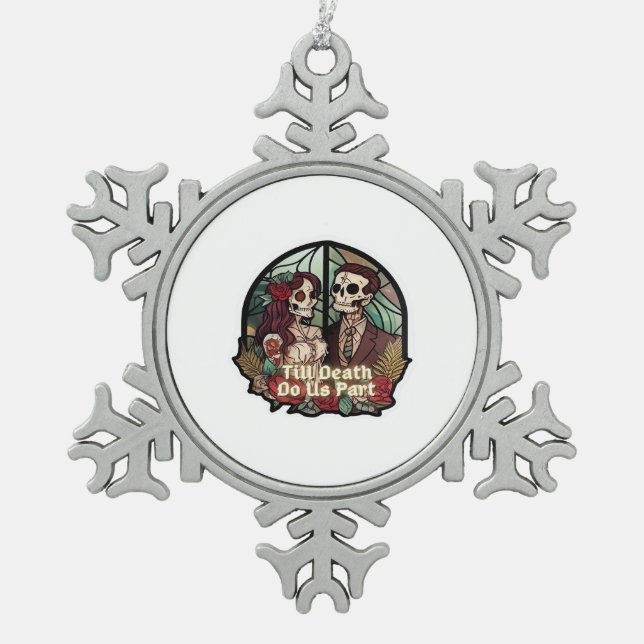 Ornement Flocon De Neige Valentines Jusqu'À La Mort Faites-Nous Partie Clas (Devant)