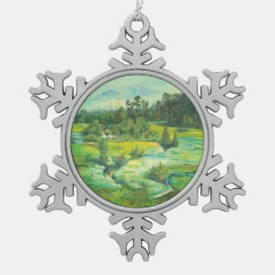 Ornement Flocon De Neige vallée verte