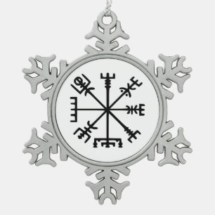 Ornement Flocon De Neige Vegvísir (Viking Compass)