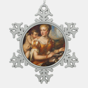 Ornement Flocon De Neige Vénus Blindfoling Cupid Snowflake Ornament