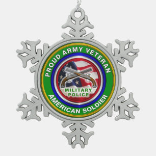 Ornement Flocon De Neige Vétérinaire du Corps de police militaire de l'Ar