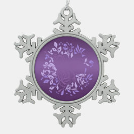 Ornement Flocon De Neige Violet Rose