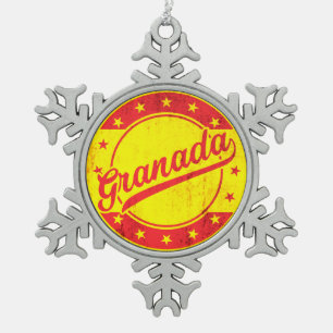 Ornement Flocon De Neige Voyageur mondial - Grenade, Espagne