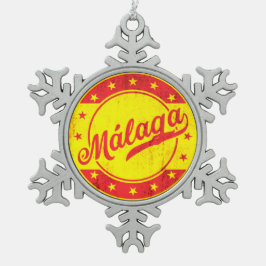 Ornement Flocon De Neige Voyageur mondial - Malaga, Espagne