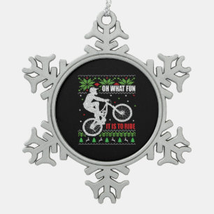 Ornement Flocon De Neige VTT Noël laid
