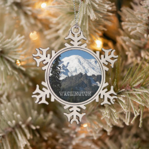 Ornement Flocon De Neige Washington State Mount Rainier