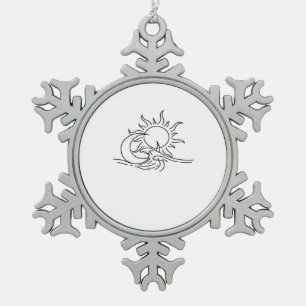 Ornement Flocon De Neige Whimsigoth Sun Sea Witchy