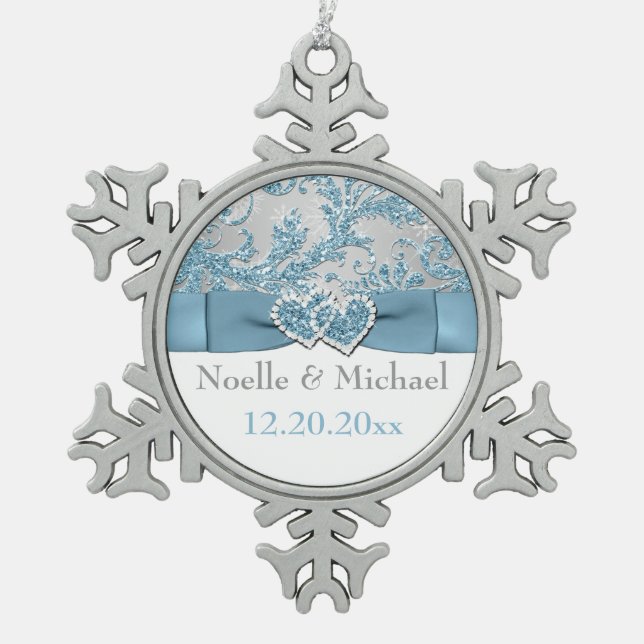 Ornement Flocon De Neige Winter Wonderland, Ornament Coeurs Rejoints (Devant)