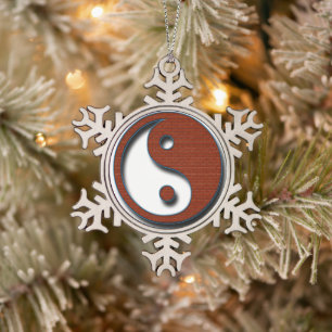 Ornement Flocon De Neige Yin Yang par Shirley Taylor