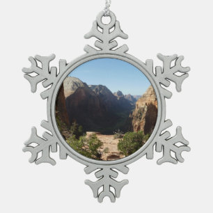 Ornement Flocon De Neige Zion depuis Angels Landing Trail Parc national de