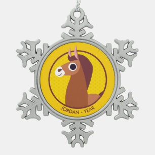 Ornement Flocon De Neige Zora le cheval