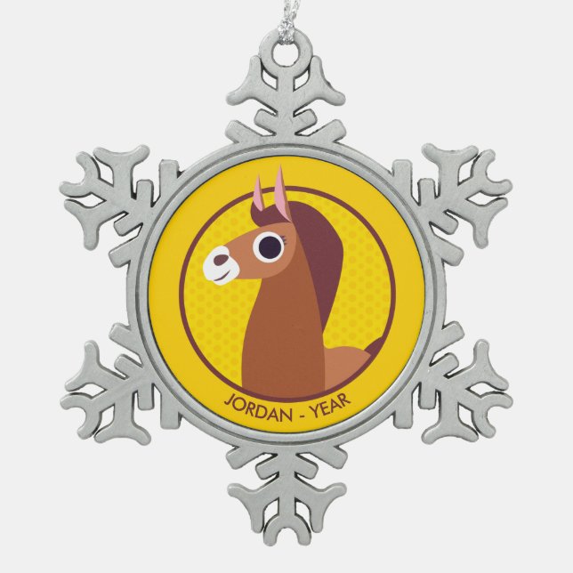 Ornement Flocon De Neige Zora le cheval (Devant)