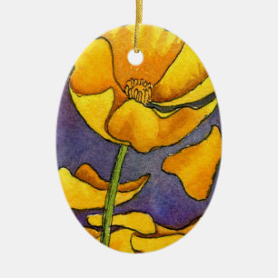 Ornement floral "Pavot jaune"