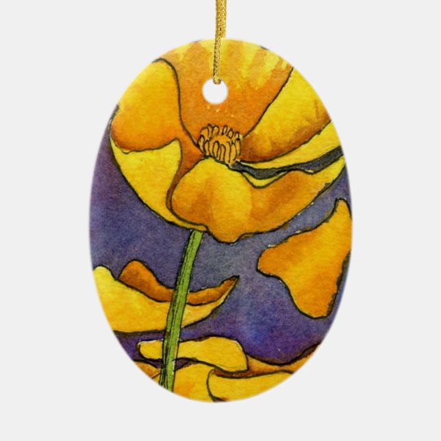 Ornement floral "Pavot jaune" (Devant)