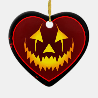Ornement foncé de lanterne de Jack O de coeur