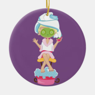 Ornement Girly de vacances de Noël de fille de sp