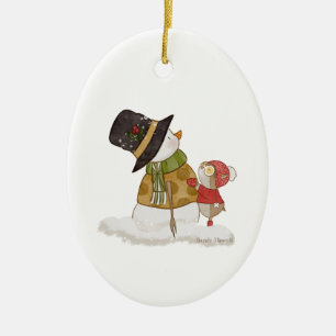 Ornement Gold Snowman