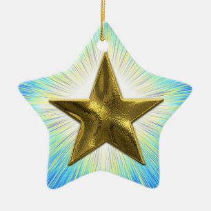Ornement Gold Star personnalisé