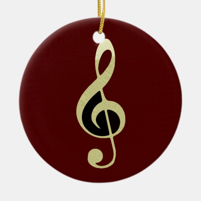 Ornement Gold Treble Clef Music (Devant)