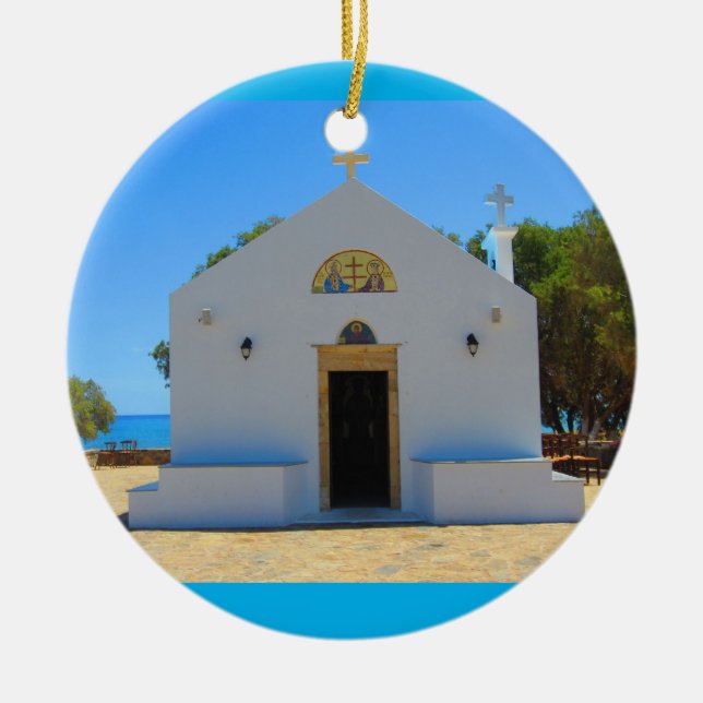 Ornement grec en céramique d'église orthodoxe (Devant)