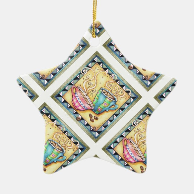 ORNEMENT - HARICOTS FRAIS ! ART DE CAFÉ (Devant)