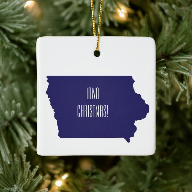 Ornement Iowa personnalisé (Arbre)