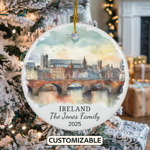 Ornement Irlande personnalisé, Cadeau Irlande