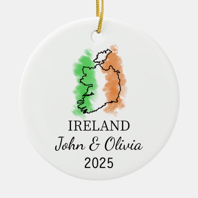 Ornement Irlande personnalisé, Irlande Drapeau Cad (Devant)