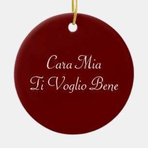 Ornement italien Cara Mia Ti Voglio Bene