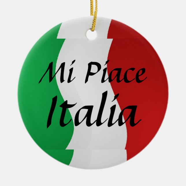 Ornement italien de drapeau de MI Piace Italie (Devant)