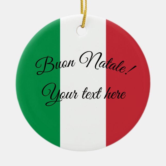 Ornement italien de Noël de drapeau de Buon Natale (Devant)