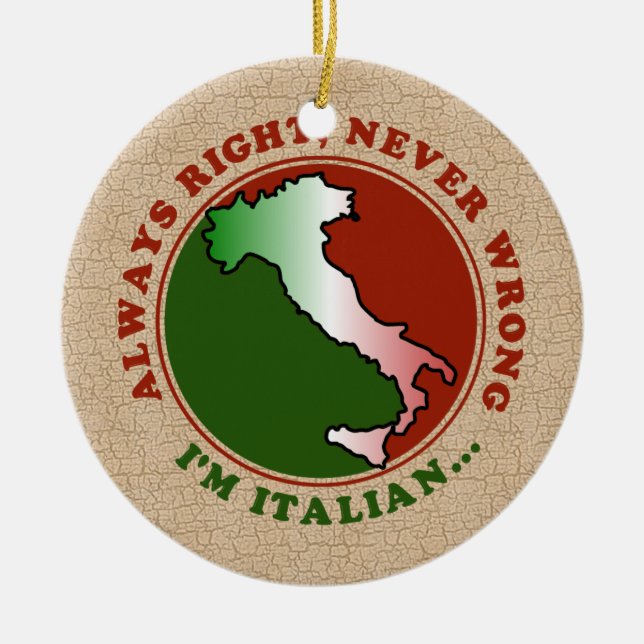 Ornement italien têtu drôle (Devant)