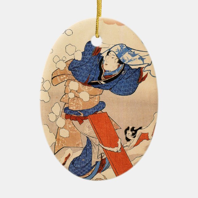 Ornement japonais vintage de Noël (Devant)