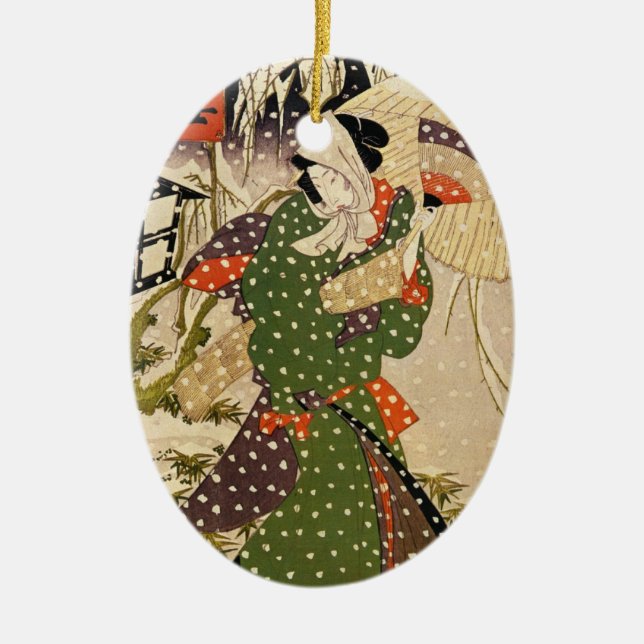 Ornement japonais vintage de Noël (Devant)