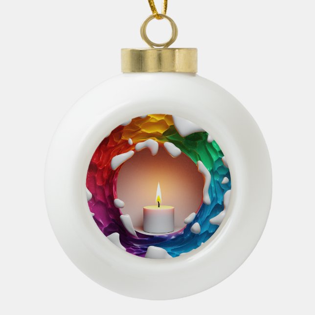 Ornement Lumière de l'espoir, Noël Abstrait (Devant)