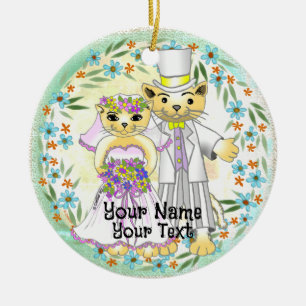Ornement mariage de mariée et de chambre de chat