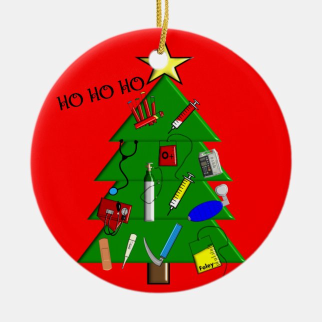 Ornement Médicale de Noël d'infirmière (Devant)