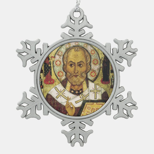 Ornement médiéval de Noël d'icône de Nicholas de (Devant)